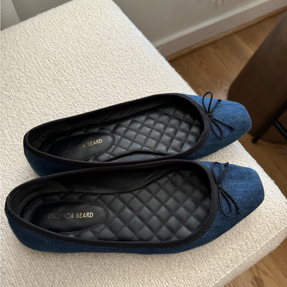 Veronica Beard Denim Blue Flats